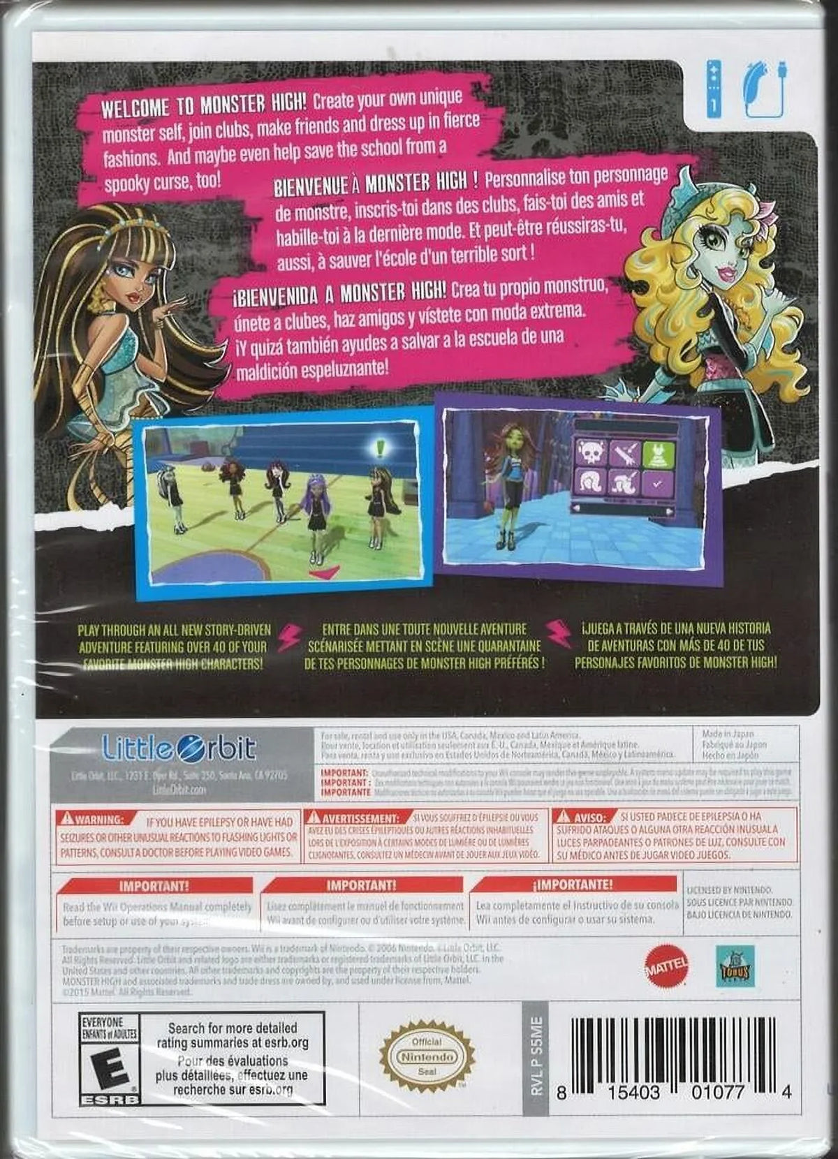 Ninte Monster Factory in WII Ghoul Sealed (Brand New School New Version) High US