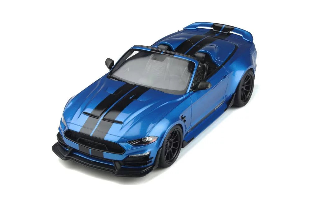 '- Super 2022 Spirit - GT398 1/18 Shelby GT Snake Car Resin Convertible, Scale Blue Speedster