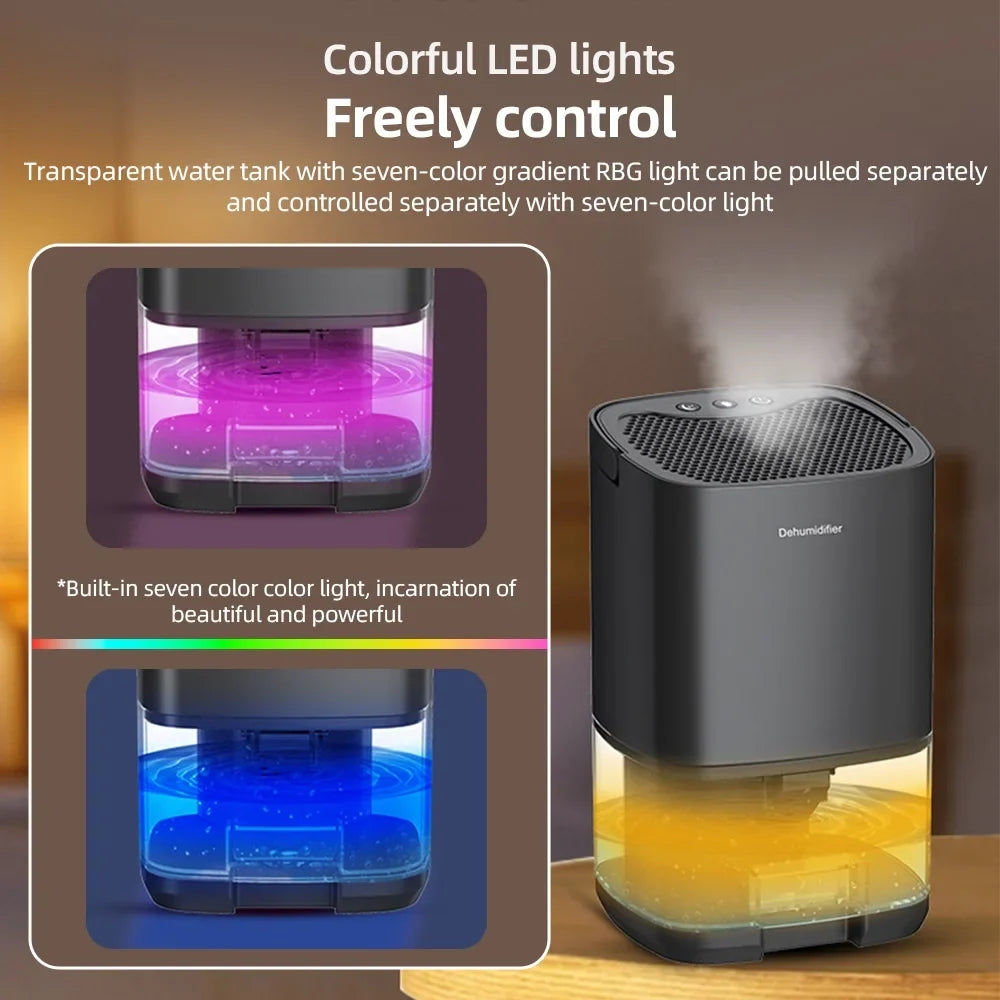 Small Basement Quiet 7 Oz Lixada Bathroom 34 for Shut Bedroom Colors Portable Off LED Home Auto Dehumidifier