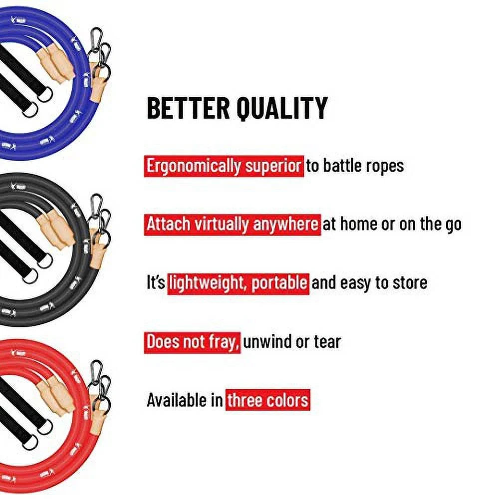 | Training Rope Fitness Alternative Ropes Battle Workout Strength for Heavy Gronk Wave Elastic Inertia Rubber Edition Workout | Battle Battle for | (Red) an Abdominal Ropes Ropes