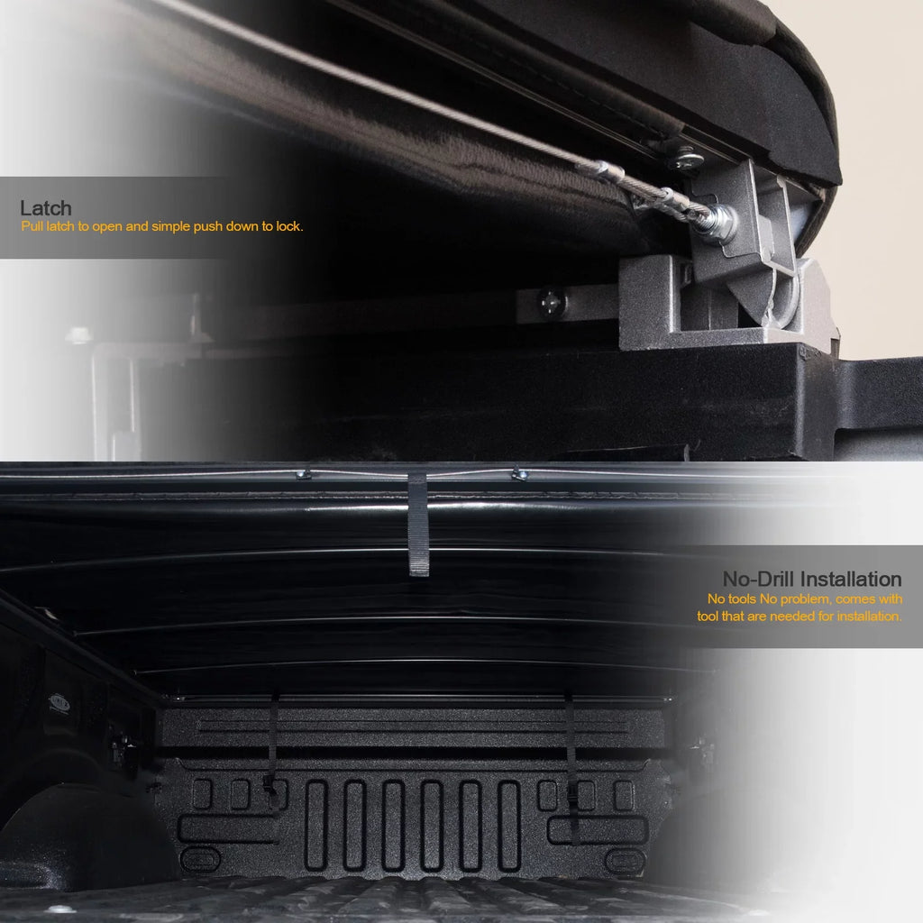 Lights 1500 New 76.8" Tonneau 6.4 with Bed LED Ram Bed For Roll Body Truck ( Up And ) 2019-2022 Lock Style Cover 733469495116 Feet Stehlen