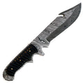 Knife Damascus 12 Blade- Hunting - Steel Knife- Carbon Outdoors- Bowie High