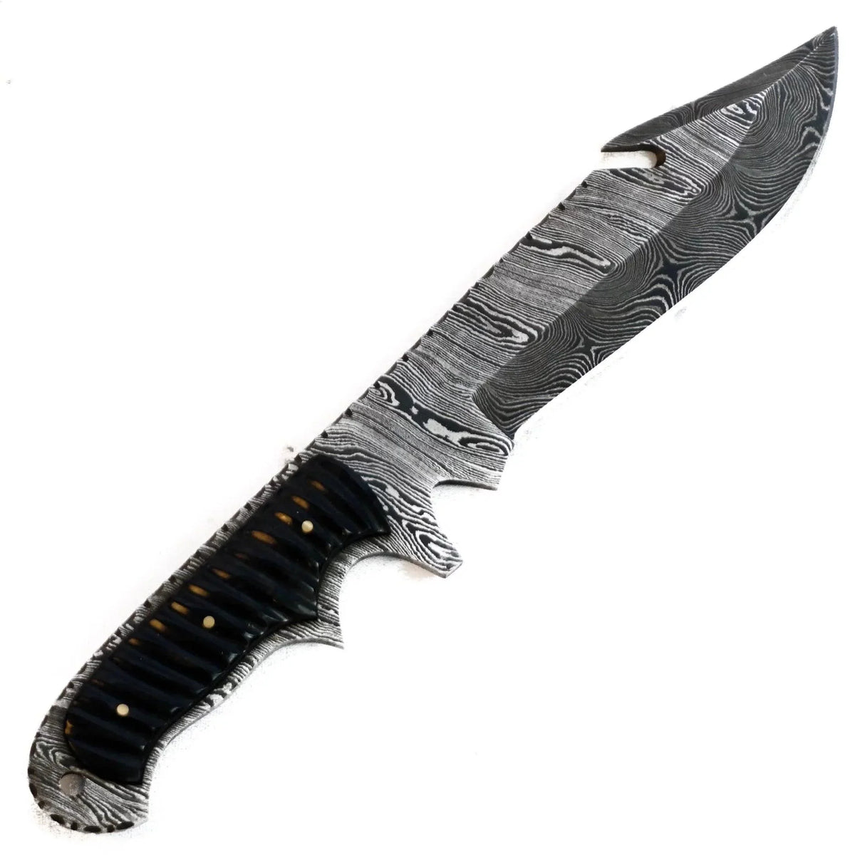 Knife Damascus 12 Blade- Hunting - Steel Knife- Carbon Outdoors- Bowie High
