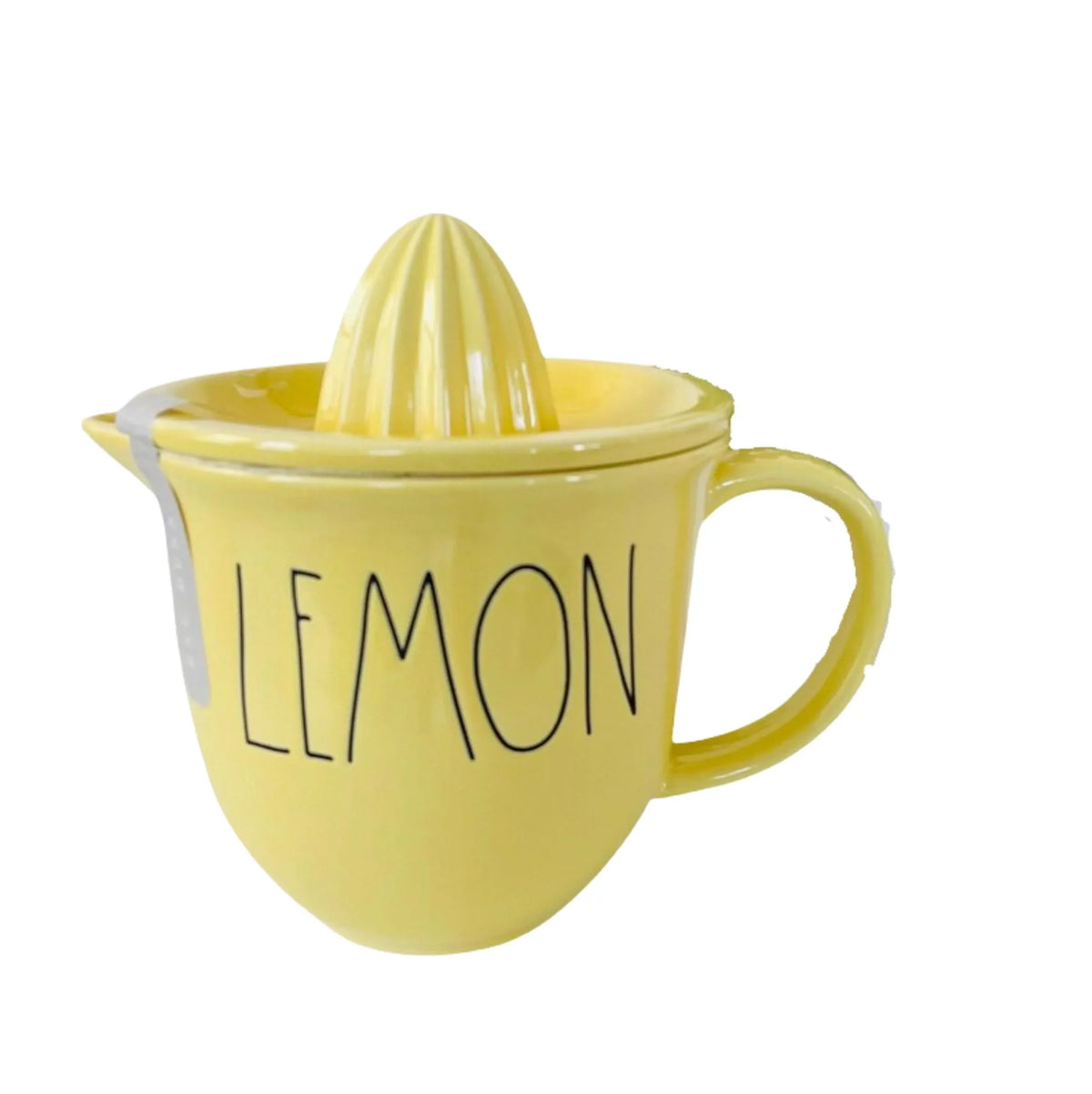 Ceramic Set Piece Black Kitchen Dunn with 2 LEMON Juicer Letters LL Yellow Rae