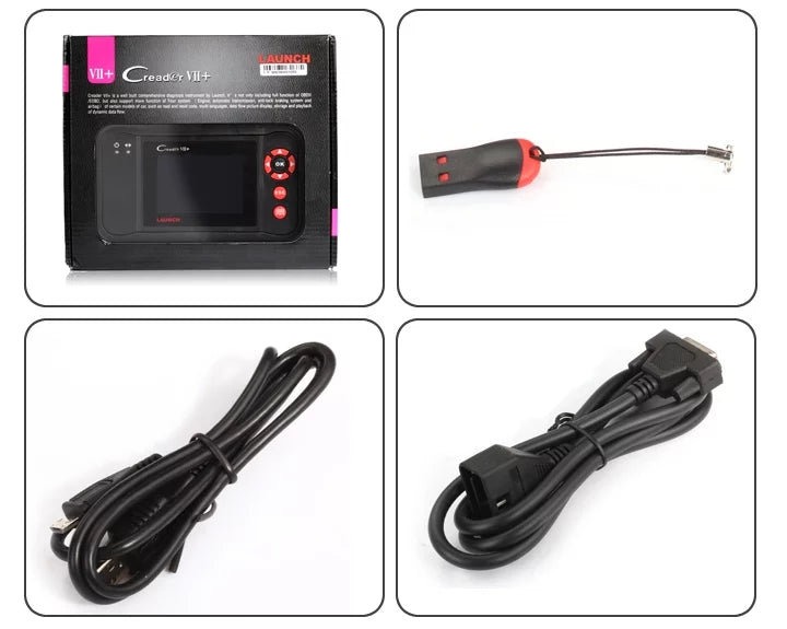 Launch Scanner Diagnostic VII+ Tool Creader Car Scan OBD2 X431 EOBD Reader (CRP123) Code