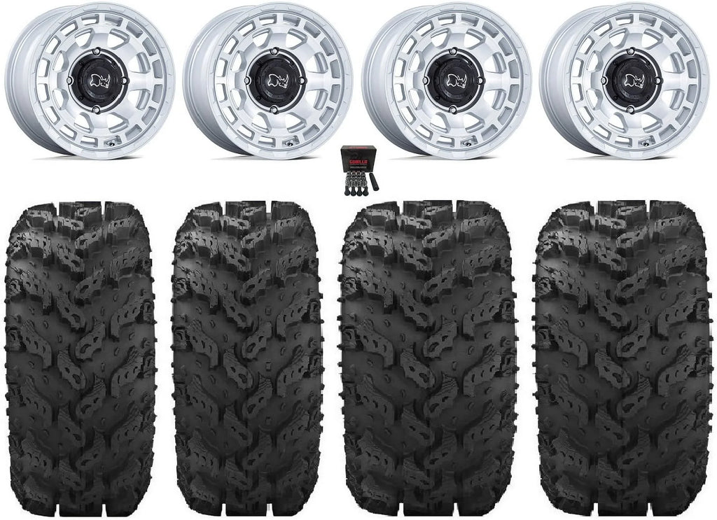 Tires 14" Rhino 26" FXT Si Mule Kawasaki Reptile Wheels Pro Black Chamber