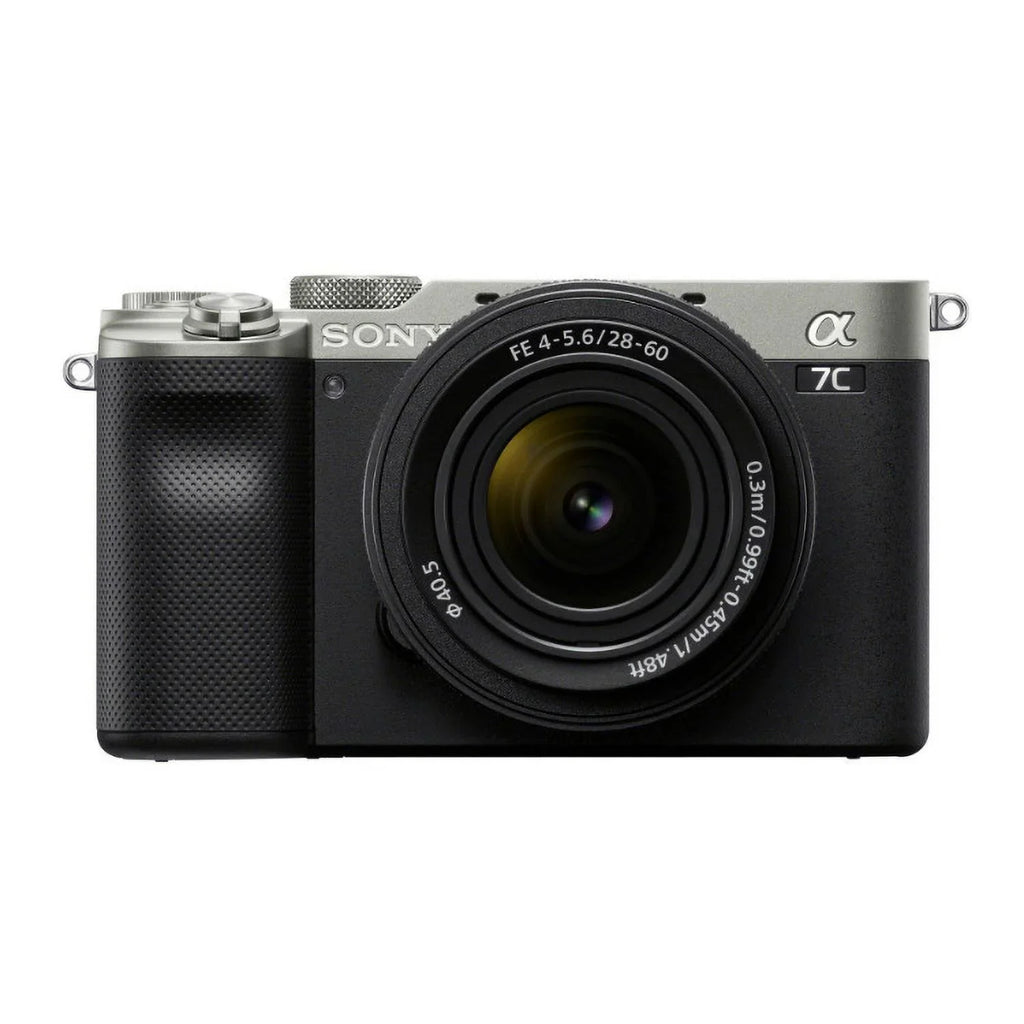 Camera Lens Alpha Mirrorless 28-60mm (Silver) FE Bundle with a7C Essentials Sony