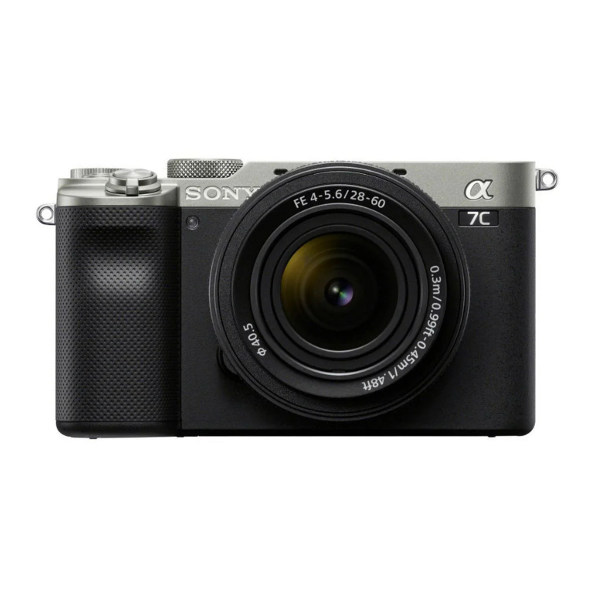 Camera Lens Alpha Mirrorless 28-60mm (Silver) FE Bundle with a7C Essentials Sony
