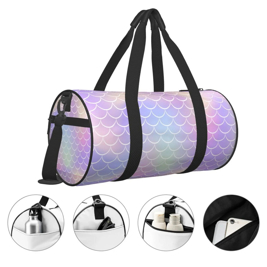 Compartment Travel Bag Pocket Luggage Capacity Waterproof Scale1 with Cylinder Coaee and Bag Gym Bag Large Sports Fish