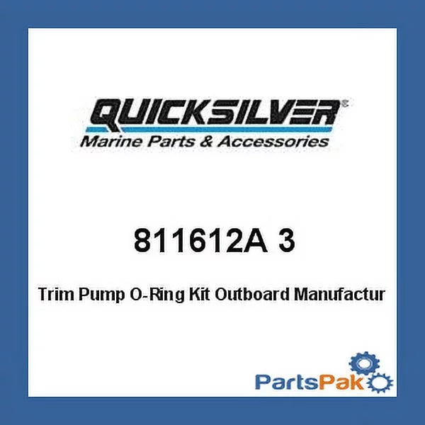 811612A Mercury Quicksilver 3 Mercruiser Outboard- Trim Mercury Kit O-Ring Pump 3 811612A -