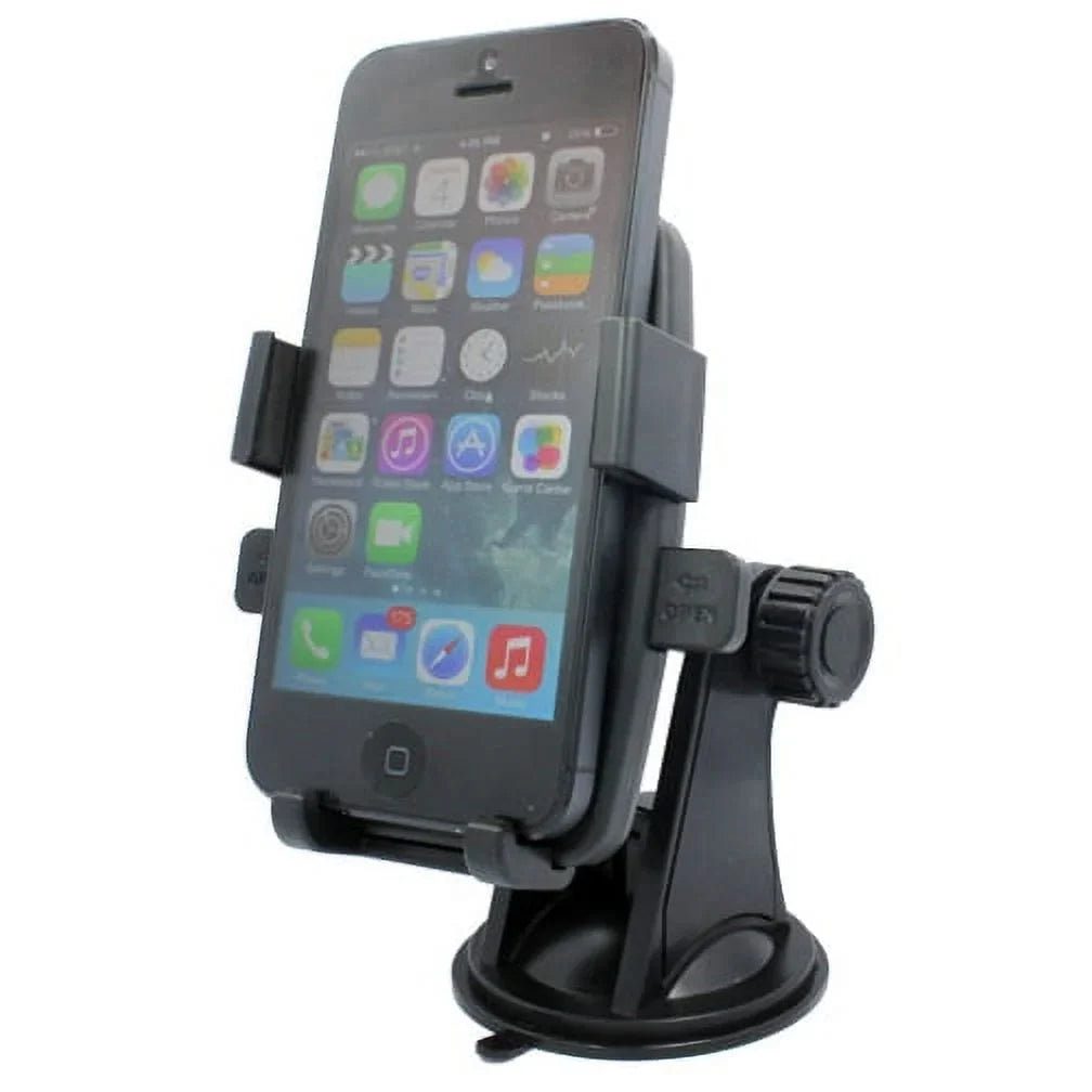 2 Rotating Mega Phone S6 Sport S5 Stand Cradle LTE Glass S906L Dock Mount Holder 2 Galaxy Window Suction Easy Car Active Samsung for Mini Active, (SM-G860P) Windshield On5 Black S4, Note Prevail ALW
