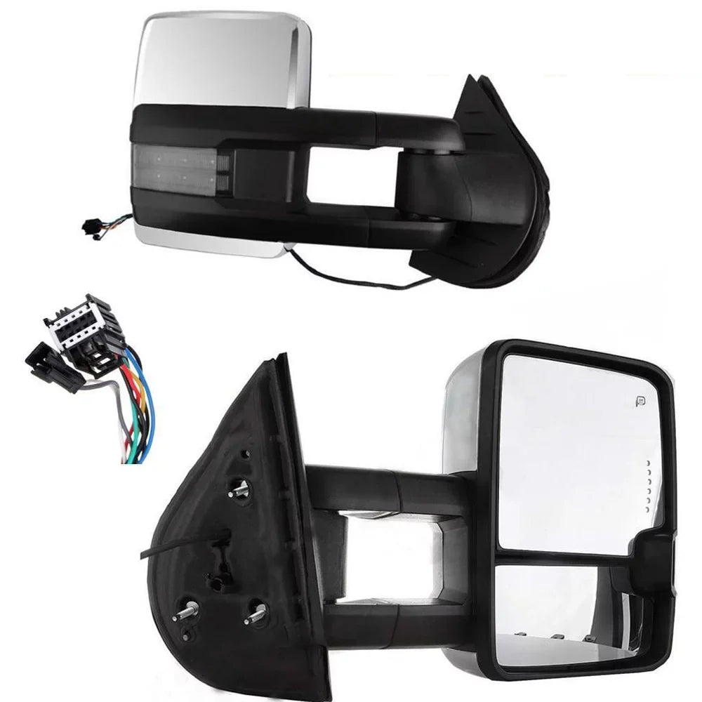 Tow Lamp+Backup Smoke Sierra Power Silverado 07-13 Mirror CHEVROLET Base Fits CHEVROLET 2007-2013 TAHOE SILVERADO, select: For Turn Heated 2007-2014