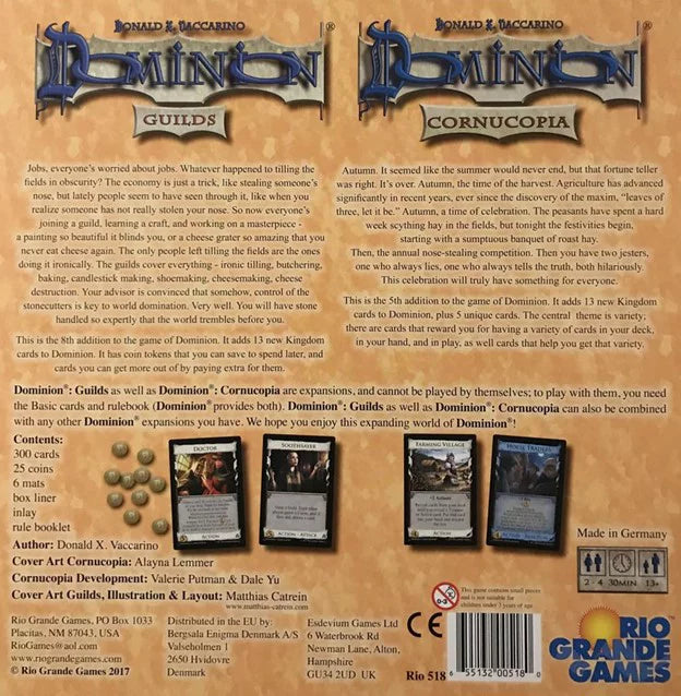 by and Rio Dominion: Cornucopia Grande Games Expansions, Guilds