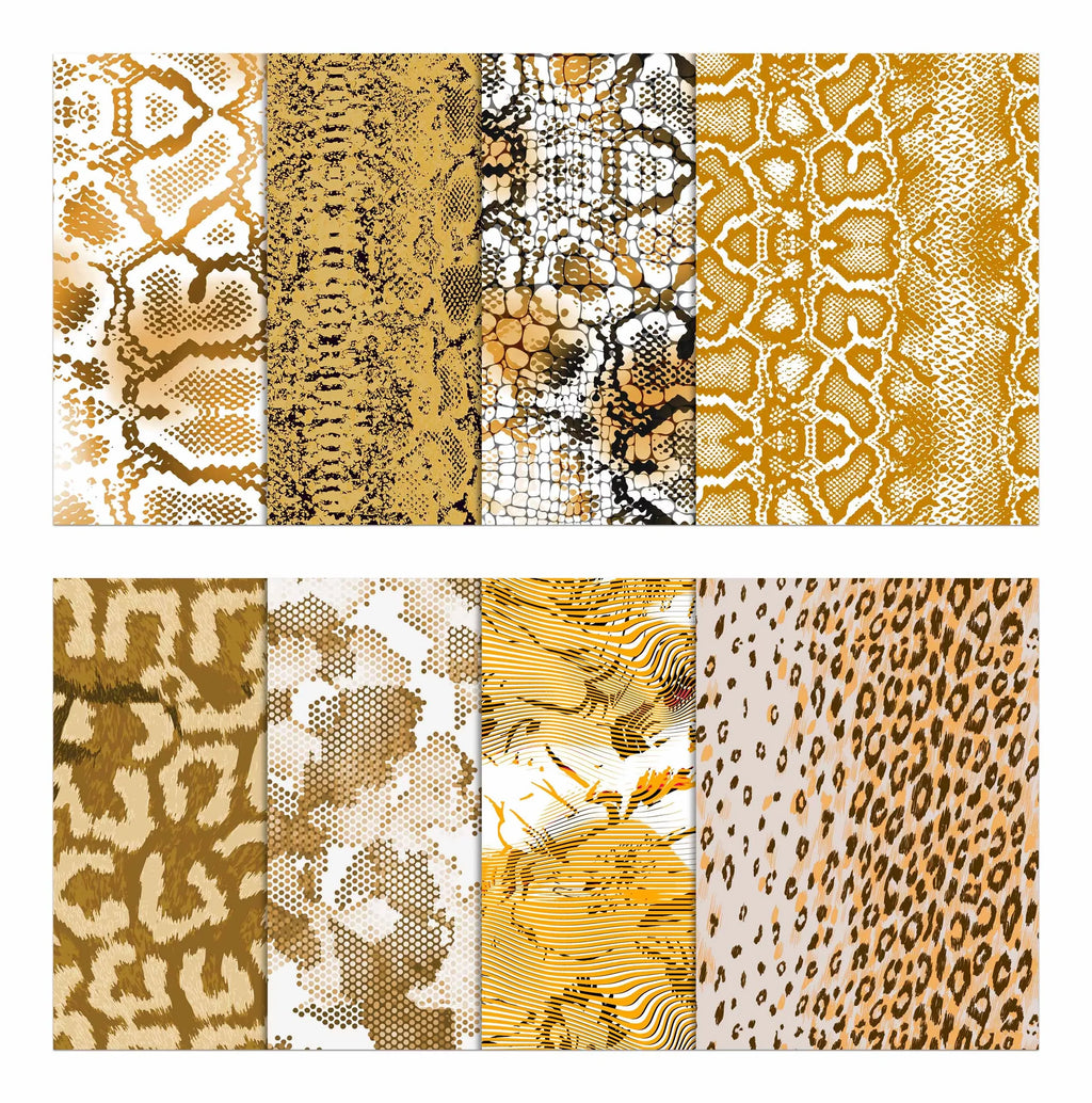 (Yellow) Pc Soimoi 22"DIY CottonPre-Cut Fat -Animal SkinPrint Quarter Bundle 18"x Quilting Patchwork-100% Fabric 8