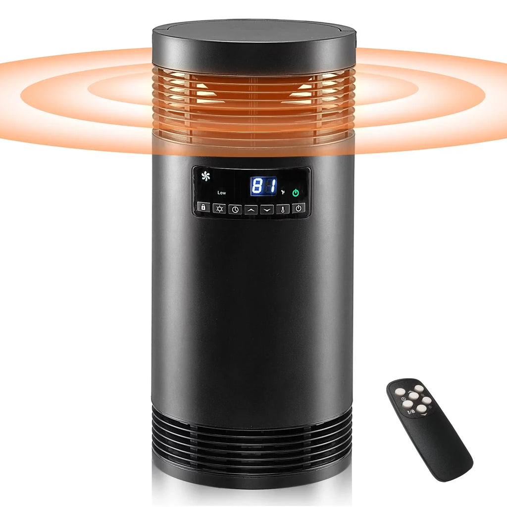 1500W for Ceramic Space Thermostat, Mode, Heater Office Electric Use, Heater Portable for Only PTC Desk Protection Indoor 360° Office Fan Heater Safety with Surround with