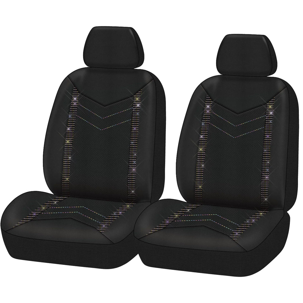 Crystal Fit 2, Seat of MPVs Auto SUVs, Rainbow Drive Fit Set Cover, Faux for Cars, Universal Leather Car