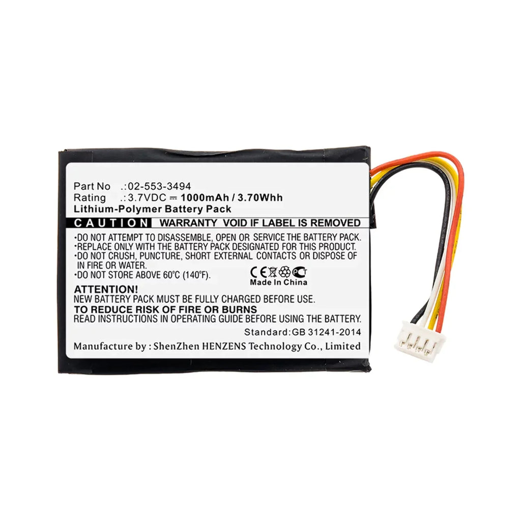Li-Pol, Harman/Kardon N Battery BNA-WB-P11683 High Accessories Batteries Capacity 1000mAh, for Ultra Speaker Battery - 3.7V, 02-553-3494 - Replacement