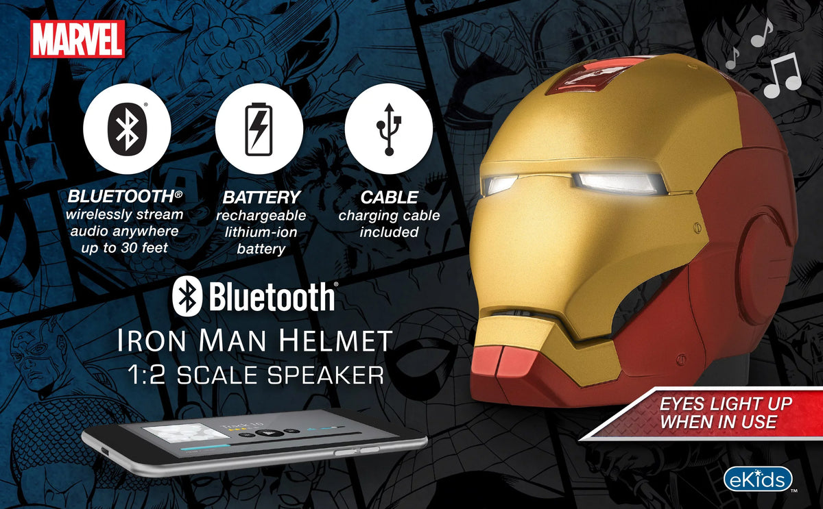 Speaker Iron Captain America Helmet Man War Bluetooth Civil