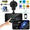 4" and Xhy Car Screen and Video Detection Recorder 1080P Dual Rear Touch Dash HD Front Camera Parking Monitoring Motion G-Sensor, Driving Cam Lens DVR
