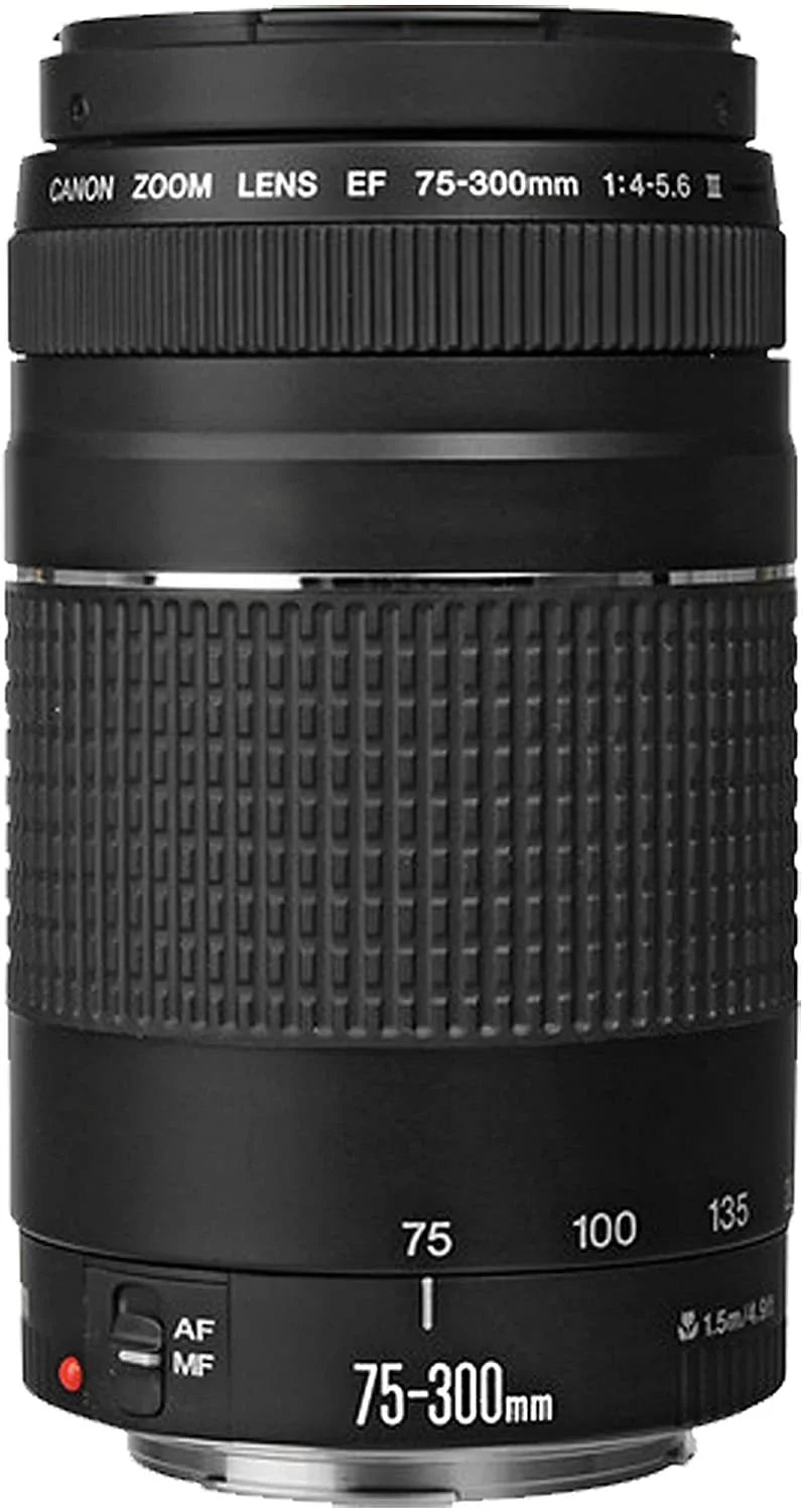 50mm + Canon III R6 f/1.8 Lens 24-105mm + f/4-7.1 + F/4-5.6 STM + Camera 43pc 128GB Memory Bundle 75-300mm Digital Case Mirrorless Filters RF Lens EOS Tripod + STM + with Lens