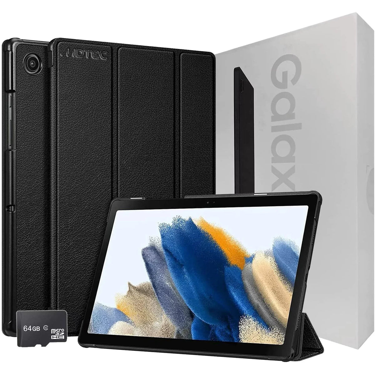 Fi 64GB Samsung Galaxy 10.5 32GB MicroSD Tab A8 with International Case and Hard Inch Card Tablet Wi Gray