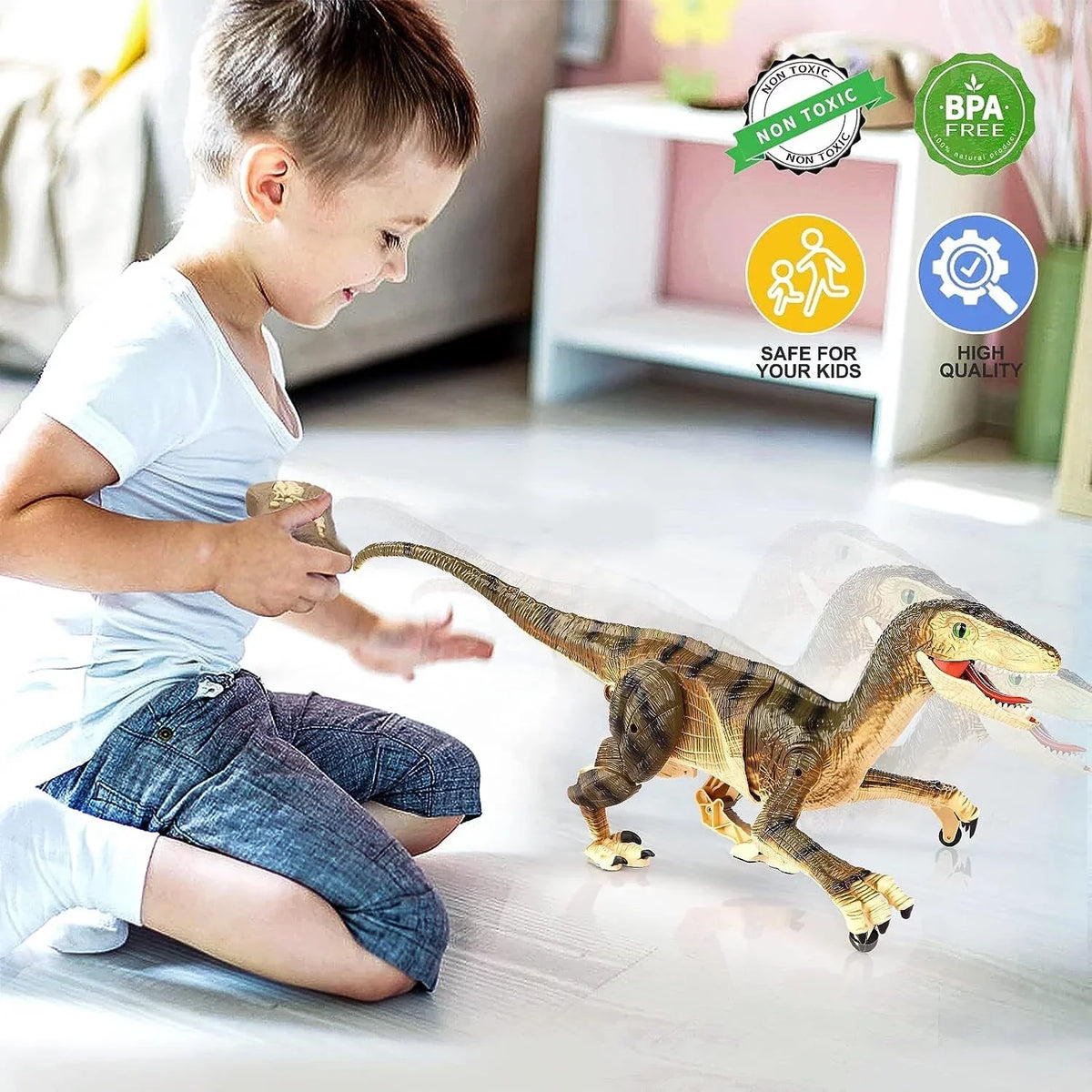 '- Walking and Remote Girls Toys 3-5, Toy with Age Brown Boys Sounds Old Gifts Years Boys Ctrl Dinosaur Dinosaur for T-Rex JBee Lights RC Control 5-7, for Kids 8-12 Robot
