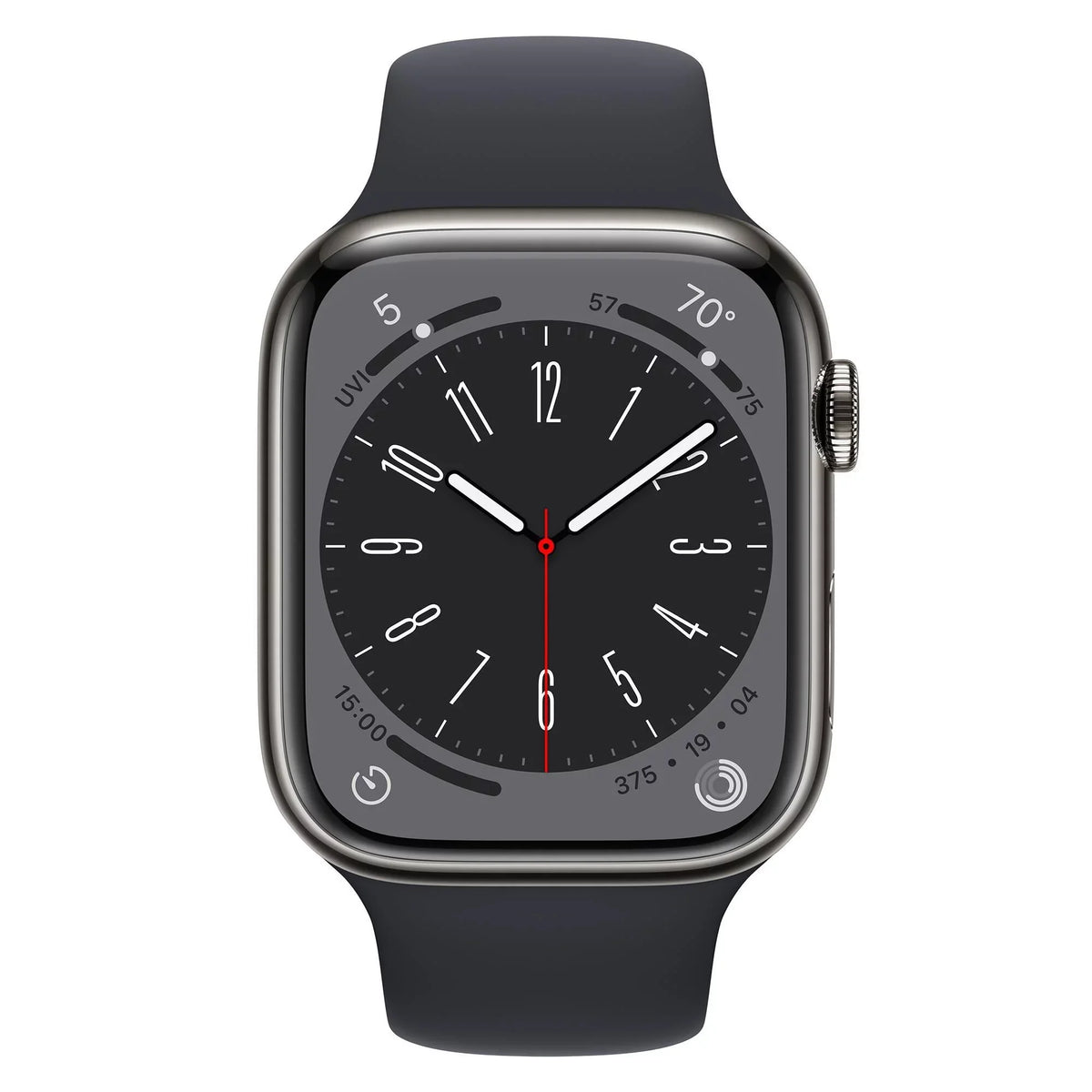 Sport Midnight Gen Band Restored 45mm - 8 Cell (Refurbished) 8 MNW13LL/A Series Apple Watch Graphite Stainless Steel