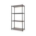 36w NSF x Certified 18d Kit Black x Wire Industrial 72h, 4-Shelf Shelving