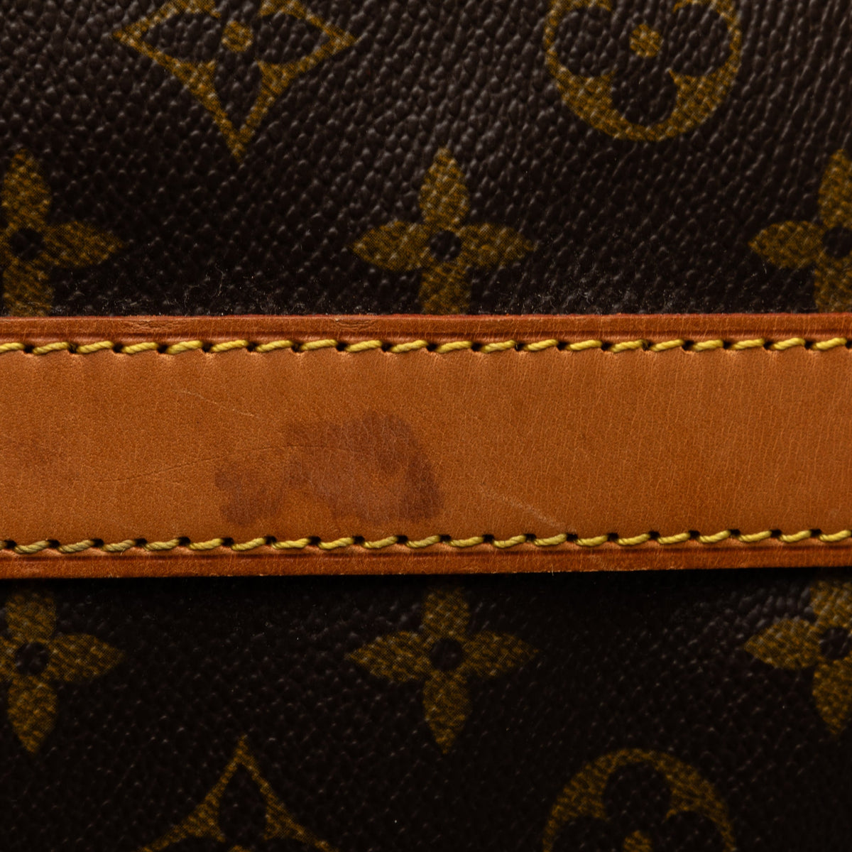 Pre-Owned Keepall Authenticated Bag Unisex Monogram (Good) Bandouliere Vuitton Brown WeekenderBag Canvas 60 Travel Louis
