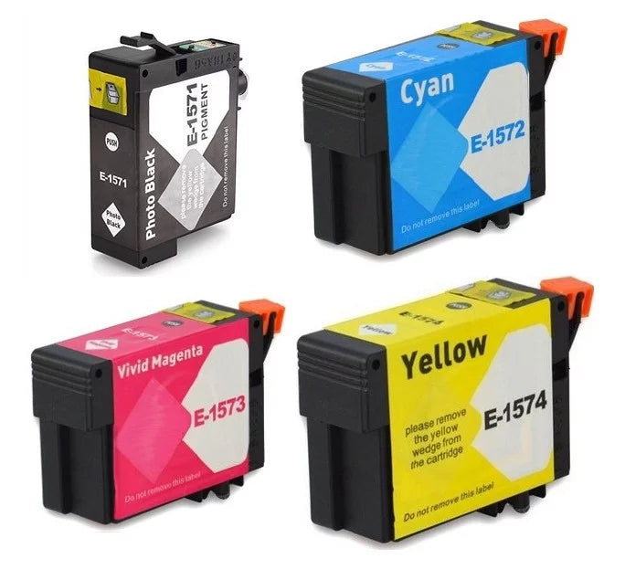 Combo (NO. Stylus (PBK/C/M/Y) Inkjet R3000 157) (T157MP-US) PrinterDash Photo Replacement Pack for