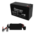 12V Charger 1Amp ZS06, + Sea-Doo Replaces 7.2AH Battery 12V EVX1272F2