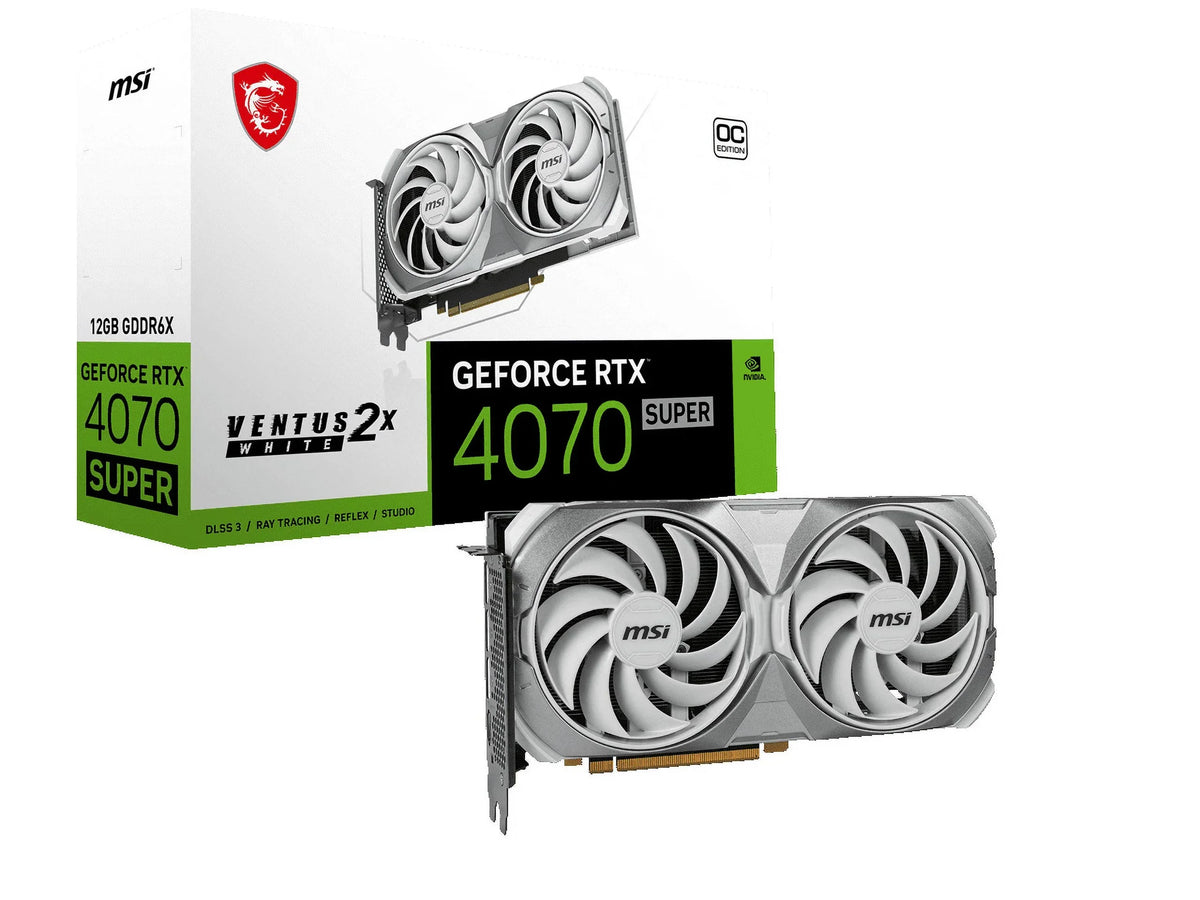 RTX Express ATX 12G 4.0 SUPER 2X Video VENTUS MSI RTX GDDR6X PCI GeForce 4070 Card Ventus 4070 WHITE 12GB OC SUPER
