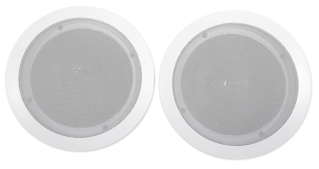 6.5" Receiver+(8) White LED Speakers Ceiling Theater Amp/Home Tube Rockville