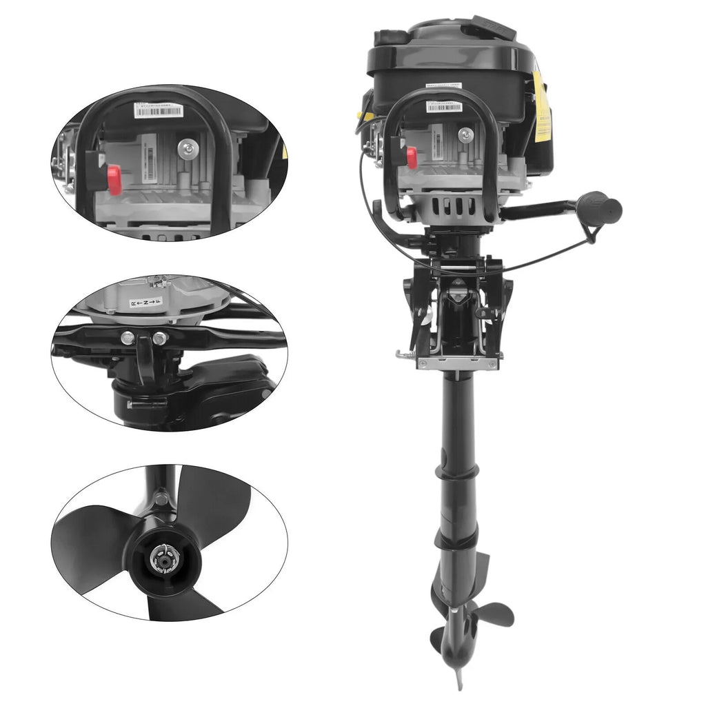 Motor Cooling Fishing 196CC Liters 3600R/Min Boat EngineWater 7.5 Outboard HP System 1.8