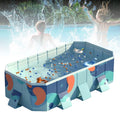Non-Inflatable 113" Ground ANJORALA Kiddie for Pool Garden Swimming Pool Backyard(Blue) Above Collapsible