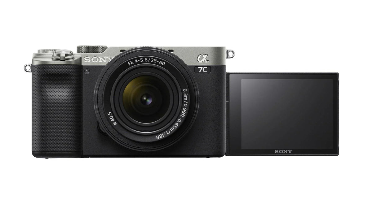 Camera Lens Alpha Mirrorless 28-60mm (Silver) FE Bundle with a7C Essentials Sony