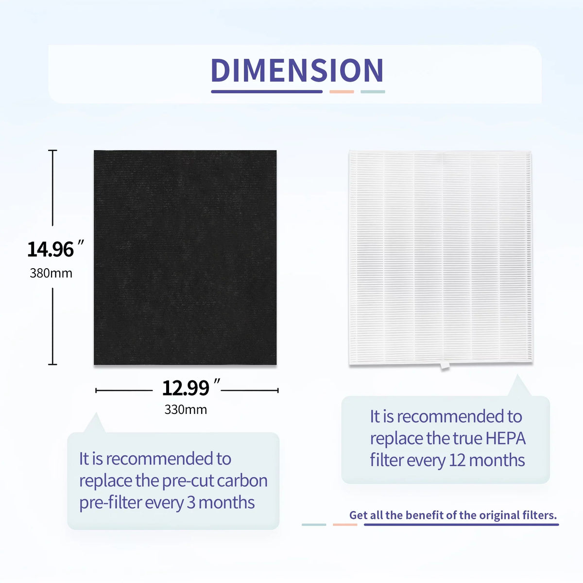 Part#3304899, Compatible Airmega DAJDAH AP-1512HH and 200M Filter Coway AP-1512HH-FP AP-1512HH | AP-1519P Pre-Cut HEPA Purifier Filter Carbon Coway AP-1518R, to Compare 2 with 8 Air +