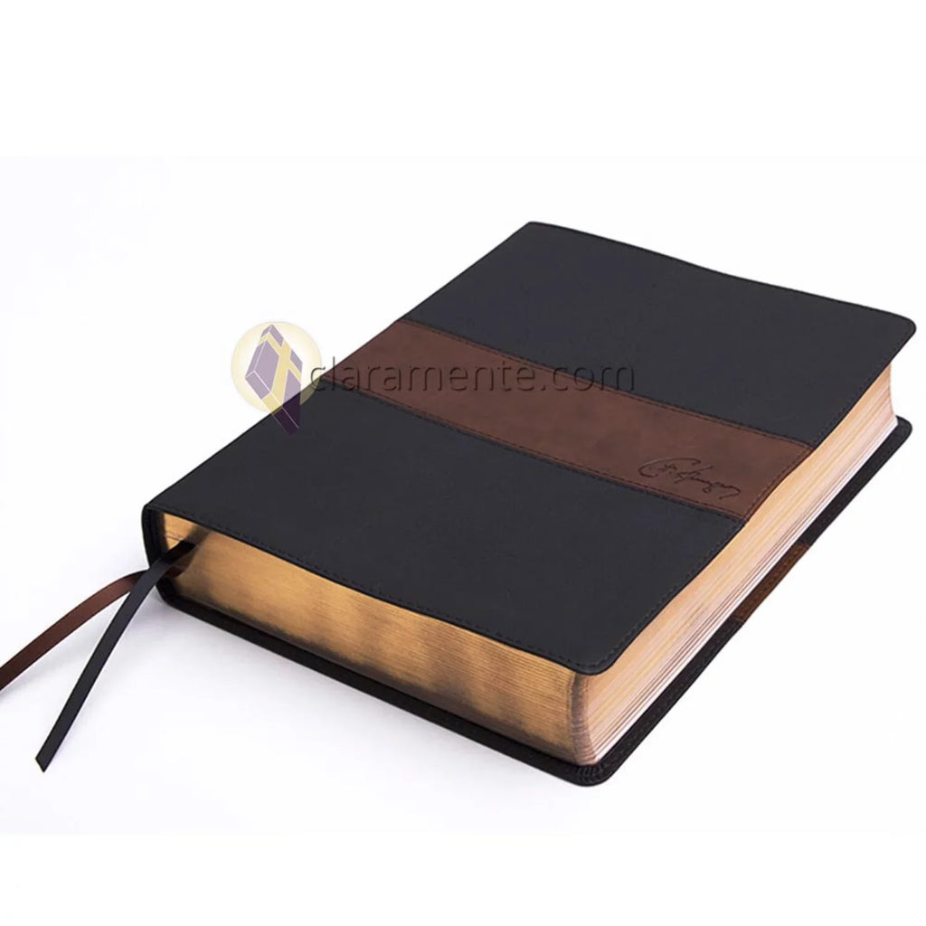 Spurgeon, Biblia piel negro/marrón 1960 RVR (Hardcover) símil estudio de