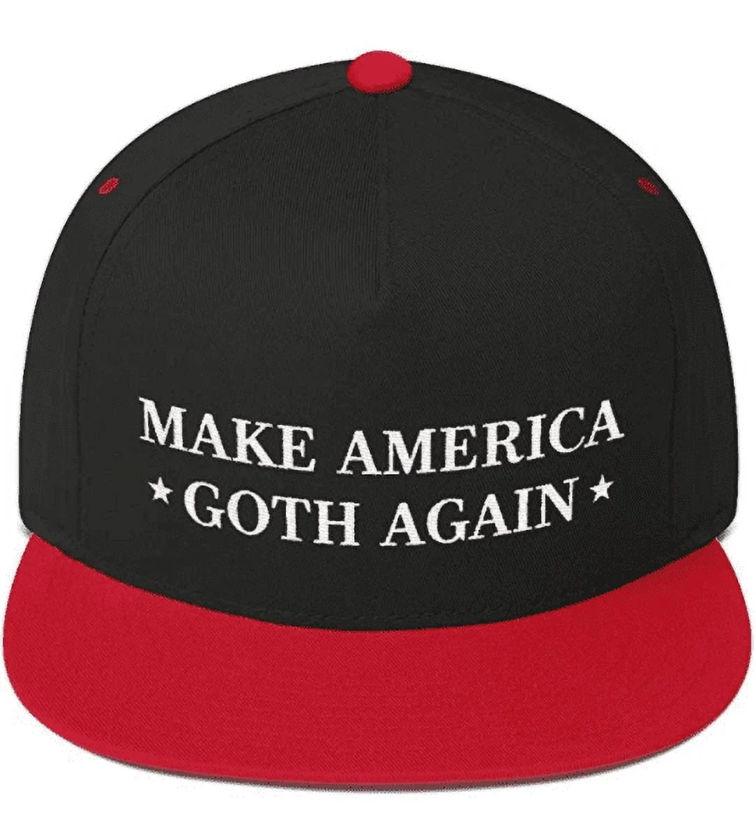 Again Goth Hat Make Bill), Black/Red America (Flat Hat