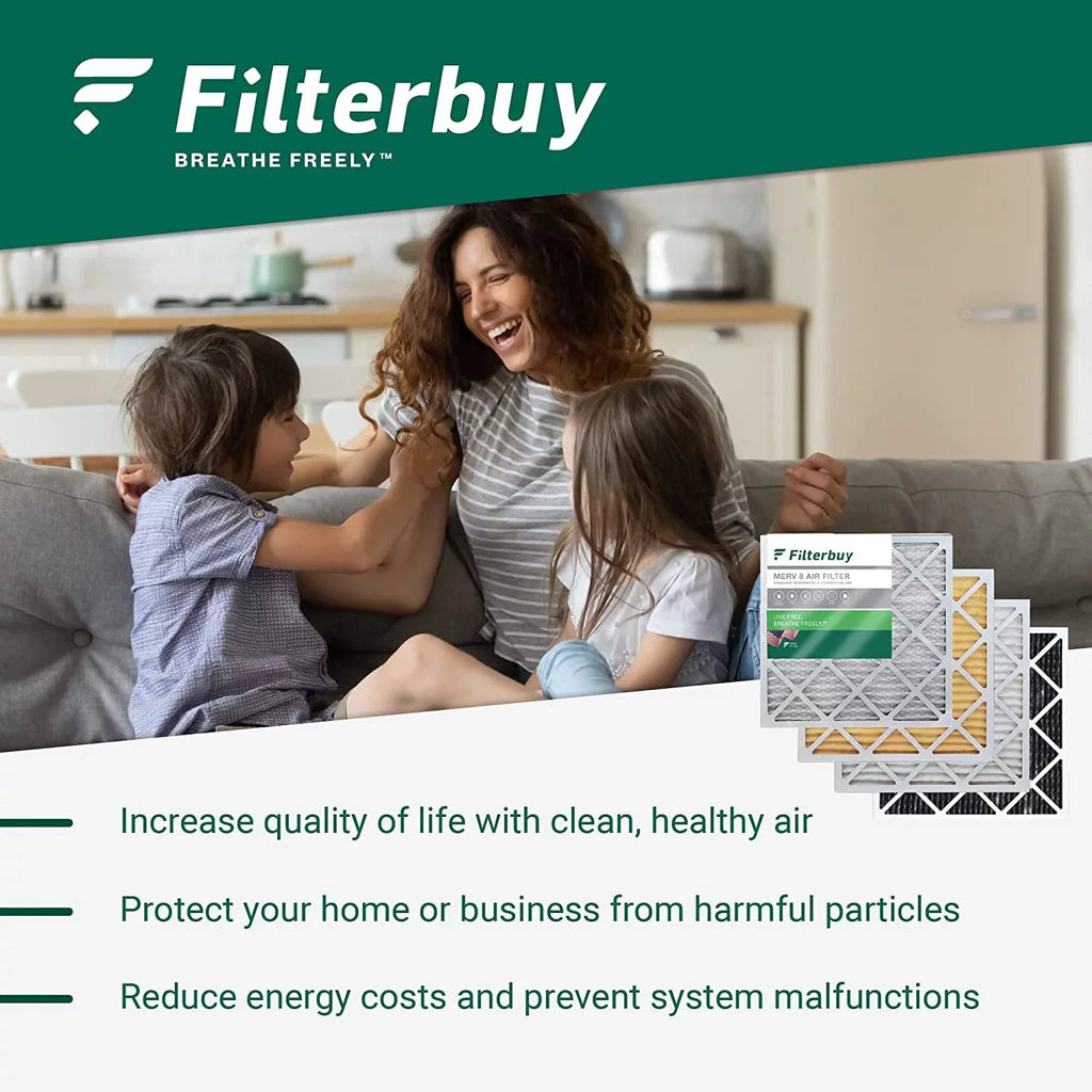 Filterbuy 16x21x1 Pleated Filters AC MERV 11 HVAC Furnace Air (3-Pack)
