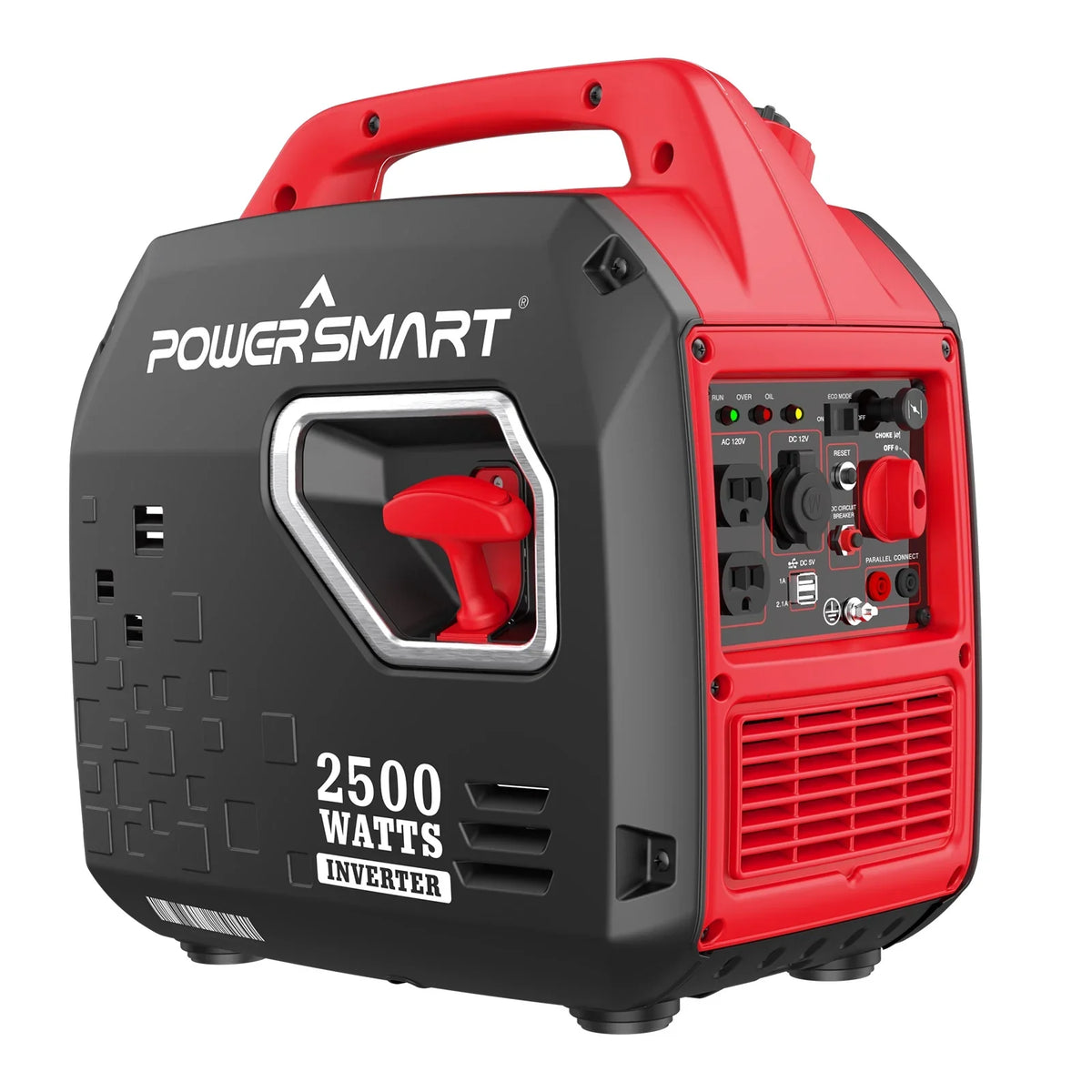PowerSmart for Camping Gas 2500W Shutdown, Lightweight Inverter Oil Generator，Super Quiet，Low Portable Ultra