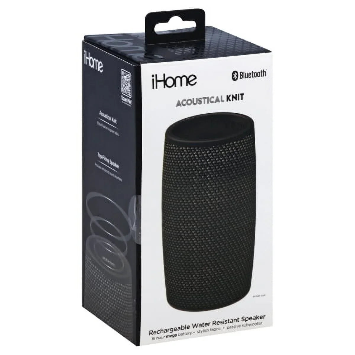 Battery Gray Black, Speaker[s] - Speaker Rechargeable - - System Wireless iBT77v2 iHome (ibt77v2gb)