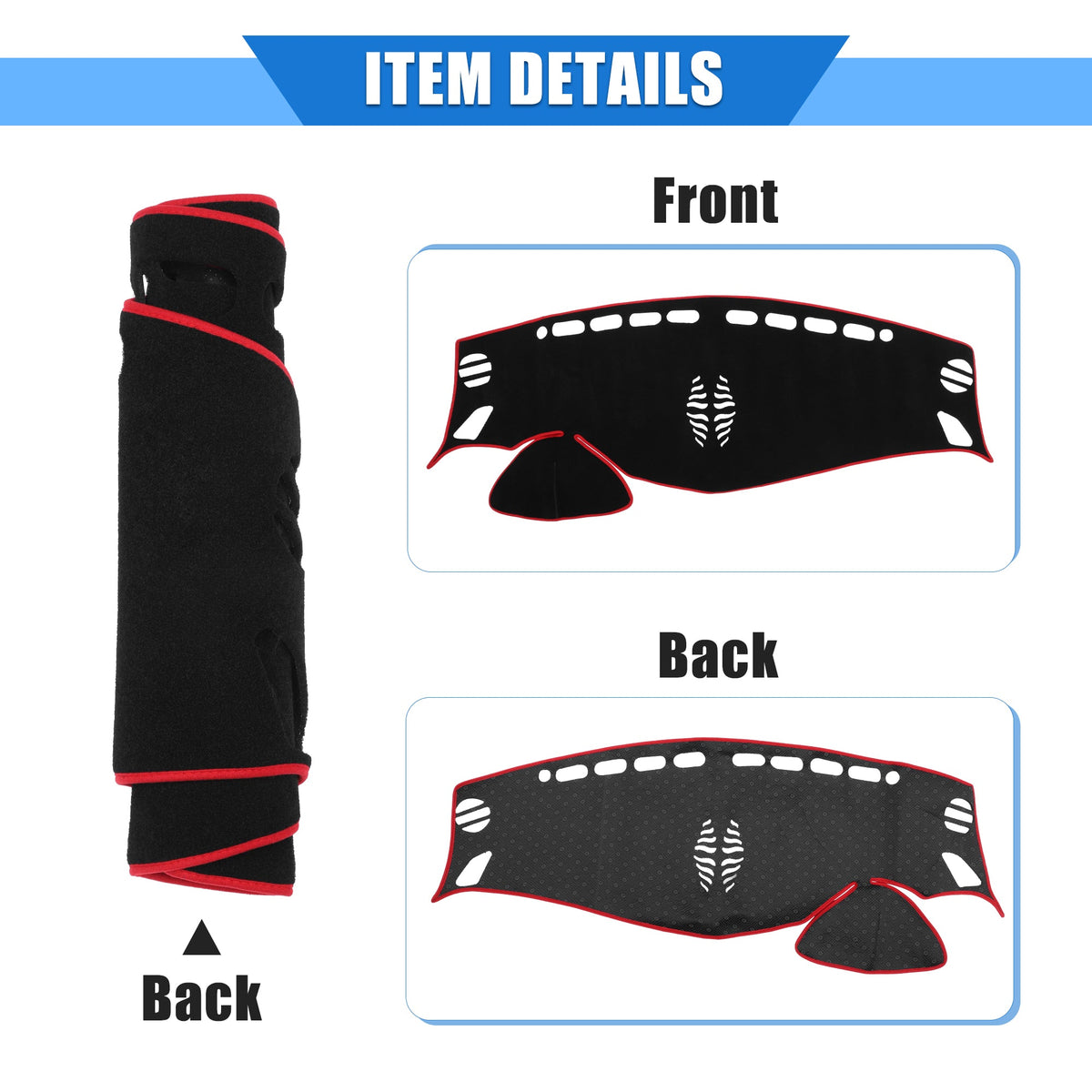 March Nissan Unique Dashboard 2010-2015 Console Center Car Cover Compatible for Bargains Protective Red Polyester