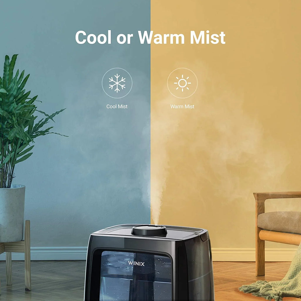 LightCel Essential Mist Humidifier, Quiet, Rooms, Tank, Time, Essential UVc-LED L200 Ultrasonic Tank, Run 2 and with Warm Pads Large Tray Cool Oil pre-soaked Hrs. Winix Treated 120 Gal. Oil