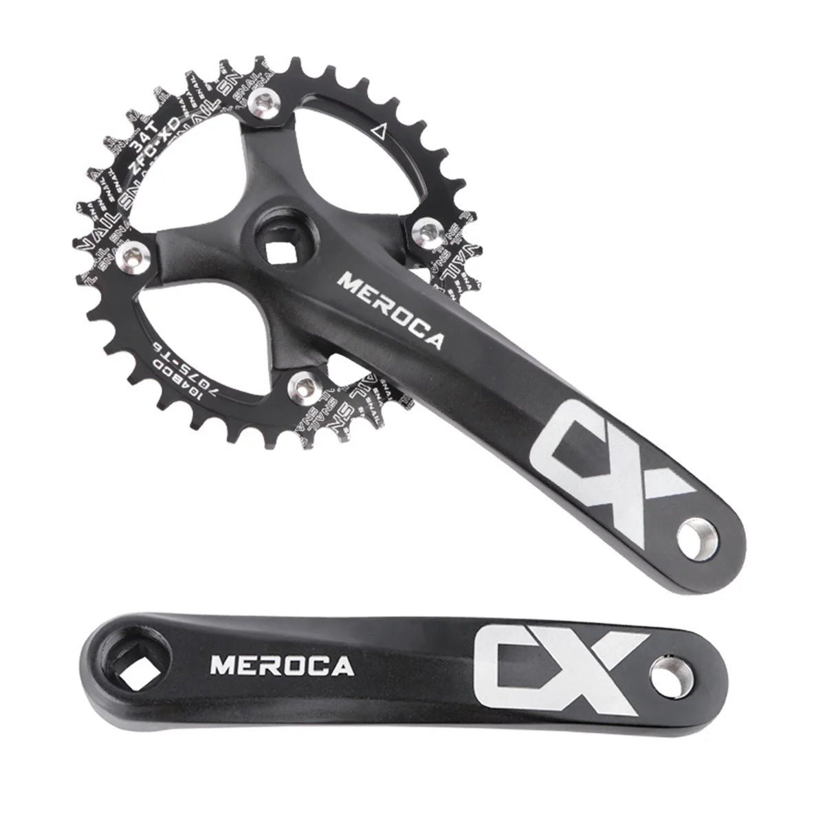 Set Speed Single Aluminum 104 Enthusiasts Bike 8/9/10/11 Mountain Alloy Ring MEROCA 170MM for Crank Biking BCD Ideal - for - Crankset,