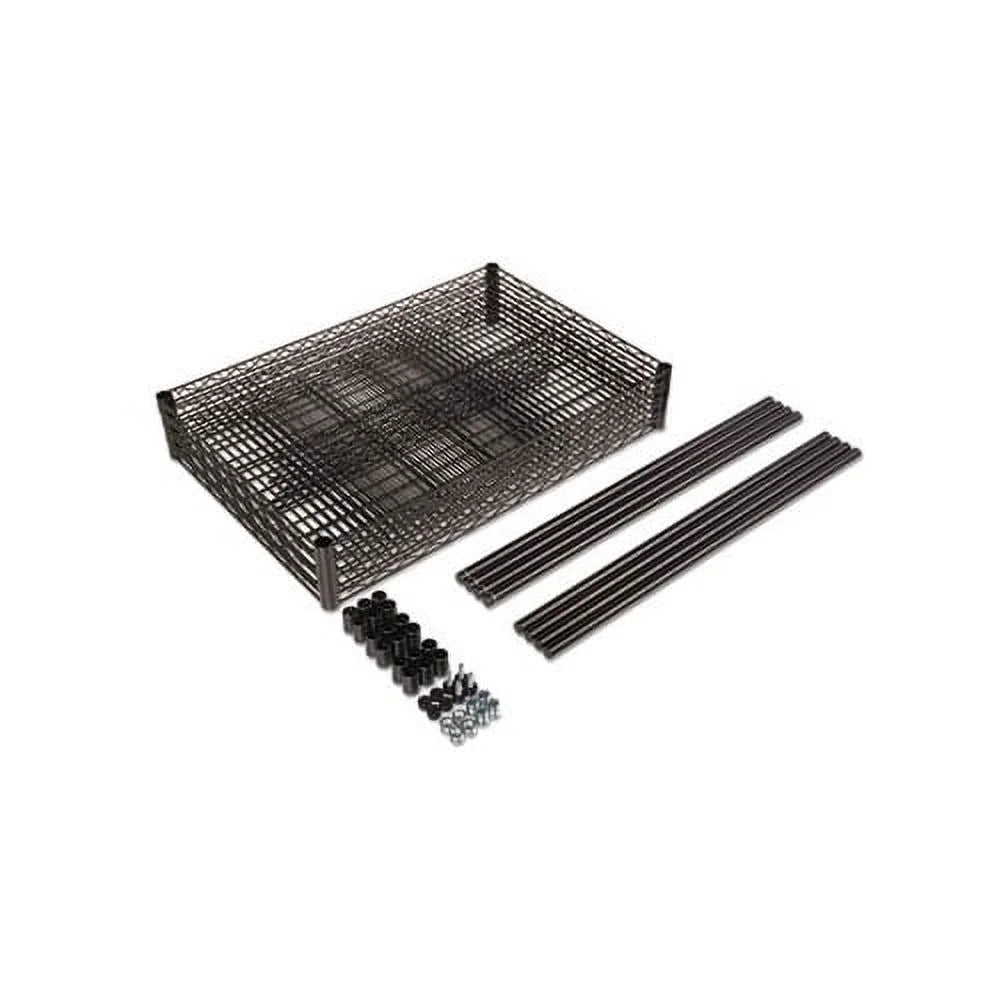 36w NSF x Certified 18d Kit Black x Wire Industrial 72h, 4-Shelf Shelving