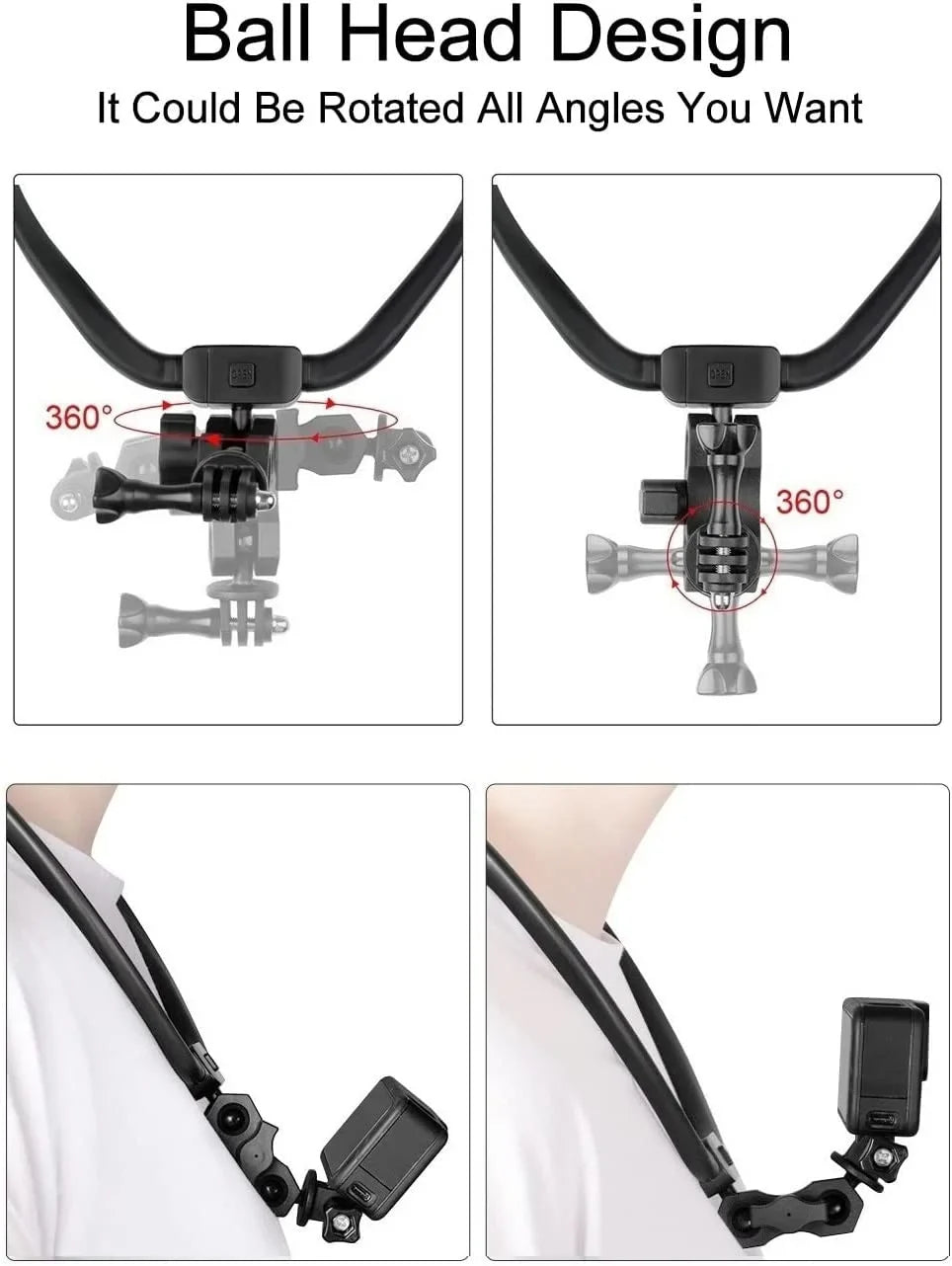 Smart for POV/VLOG DJI Action Mount Phone Chest Strap Taisioner GoPro AKASO Camera and Video Neck Smartphone Holder