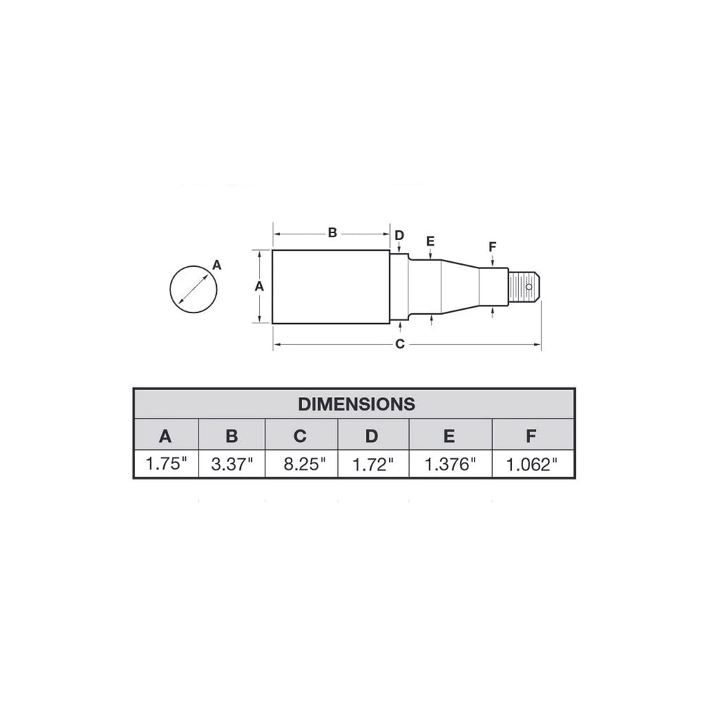 Tapered Spindle 5 Inch & to - - Inch Inch 1-3/8 Assembly Bearings 1-1/16 5-Bolt One on Hub Side