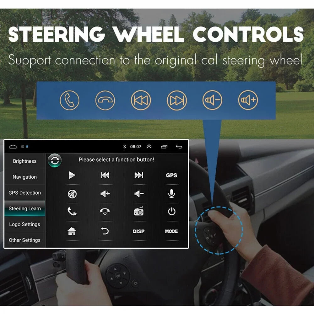 MP5 Built-in for Radio, Map, Player Android & GPS Powerful Radio Compass Offline Car Patriot, Camera FM Bluetooth KingFurt Reverse Jeep 11