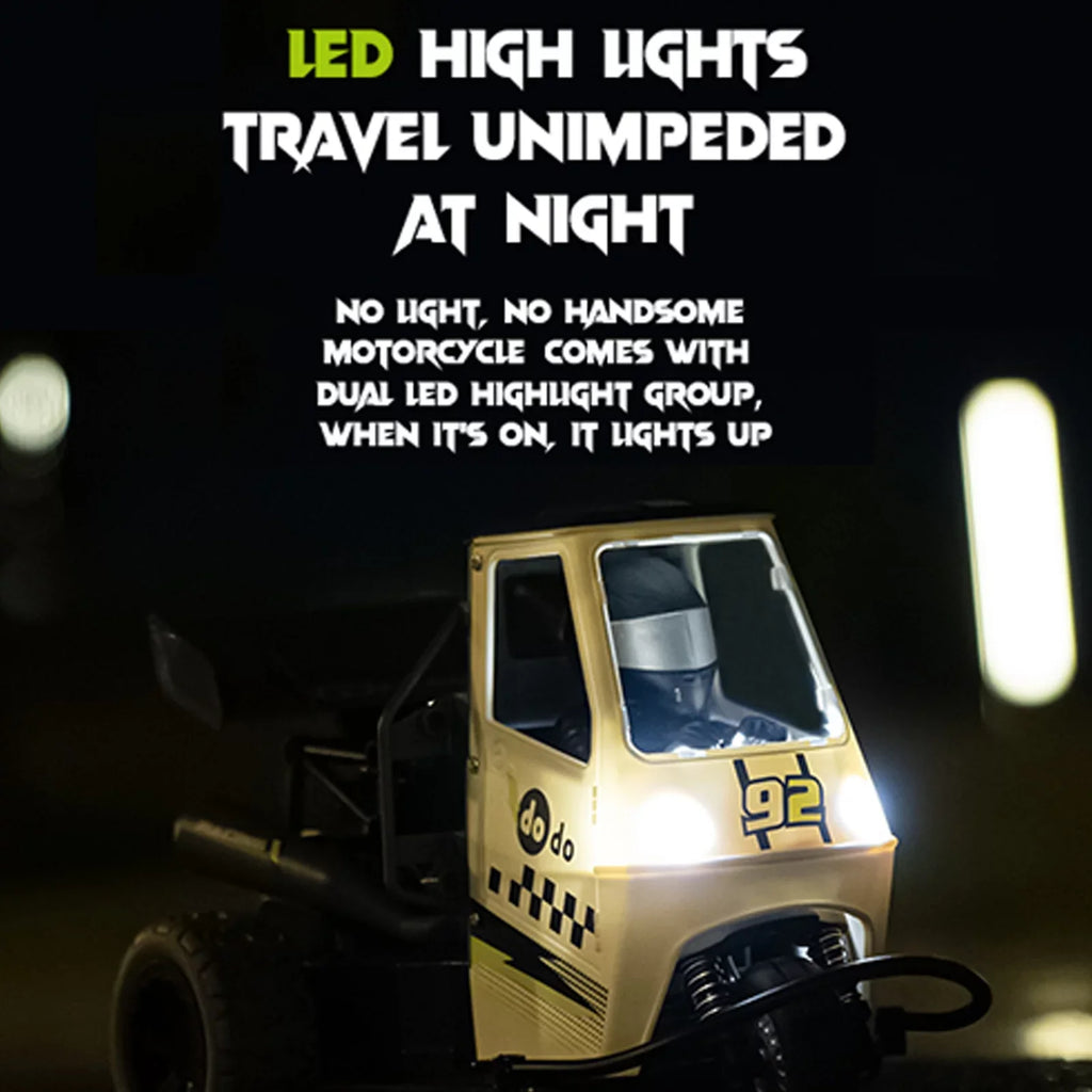 Remote Control Model Racing High Speed Light Toy, Pinnaco Motorcycle for with Thrilling Spray Action Function,